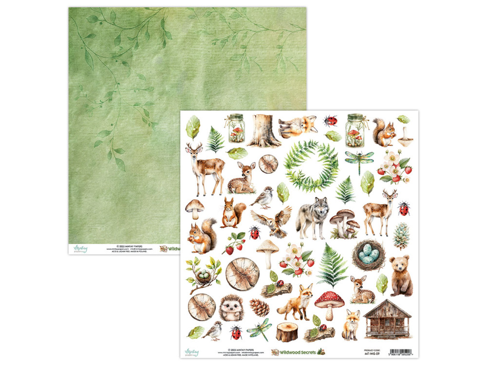 Elements for cutting 30,5 x 30,5 cm - Mintay - Wildwood Secrets