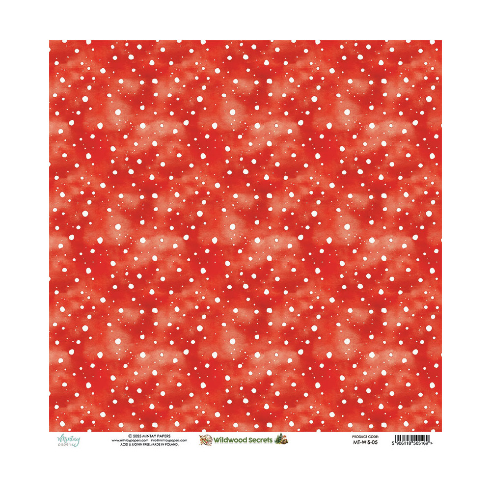 Papier do scrapbookingu 30,5 x 30,5 cm - Mintay - Wildwood Secrets 05