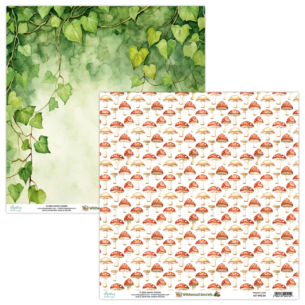 Papier do scrapbookingu 30,5 x 30,5 cm - Mintay - Wildwood Secrets 04