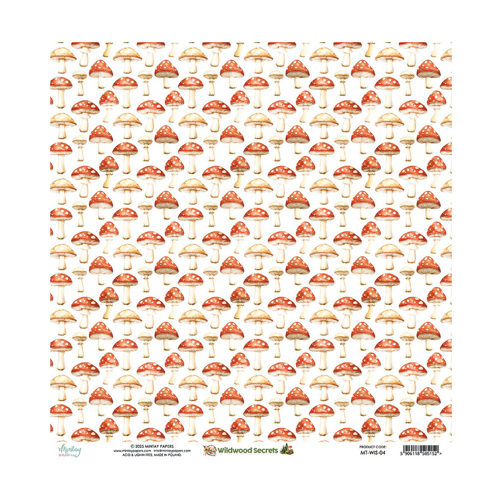 Scrapbooking paper 30,5 x 30,5 cm - Mintay - Wildwood Secrets 04