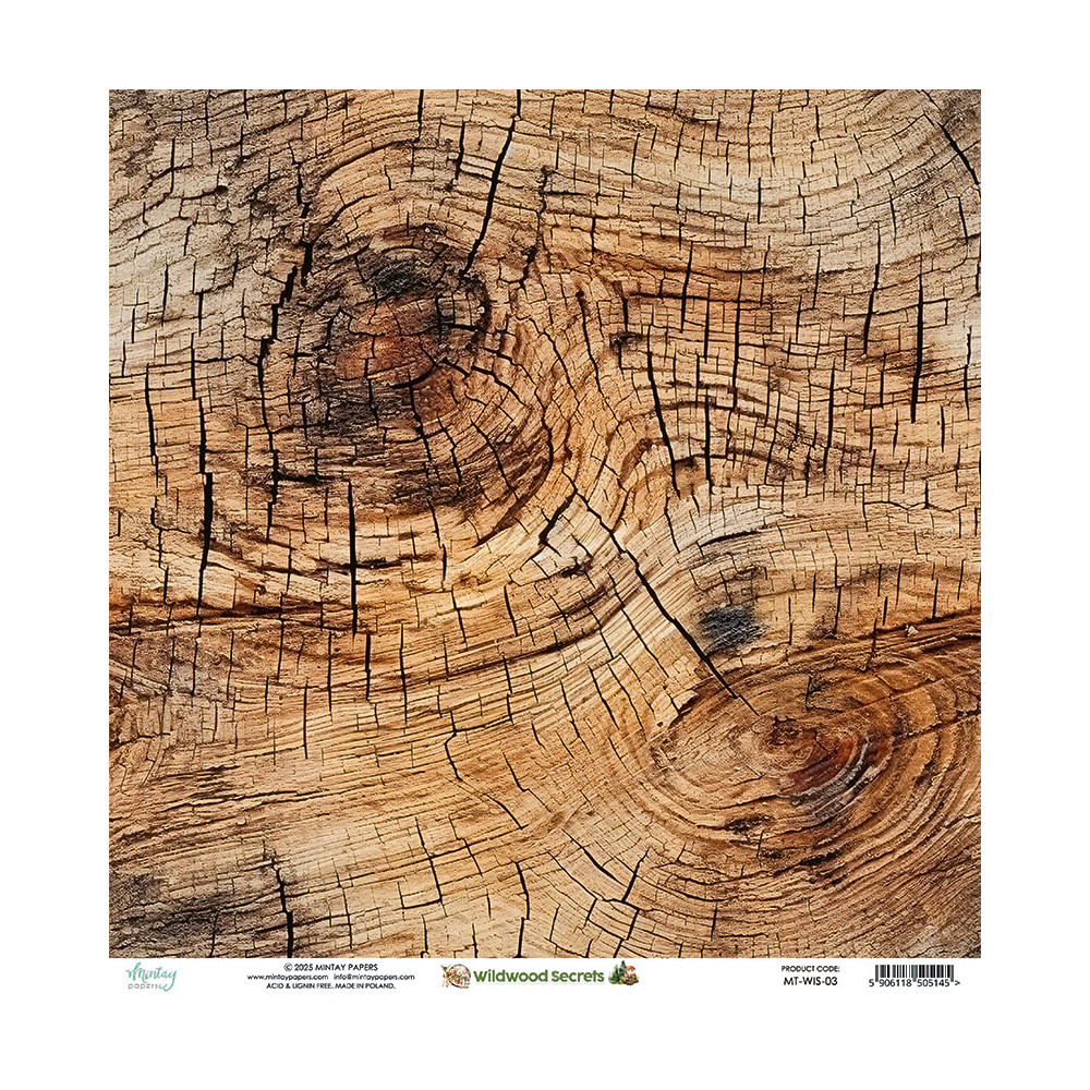 Scrapbooking paper 30,5 x 30,5 cm - Mintay - Wildwood Secrets 03