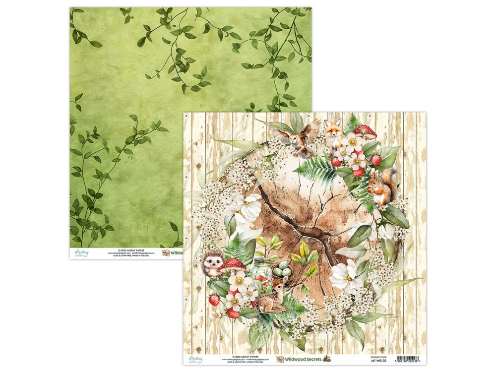Scrapbooking paper 30,5 x 30,5 cm - Mintay - Wildwood Secrets 02
