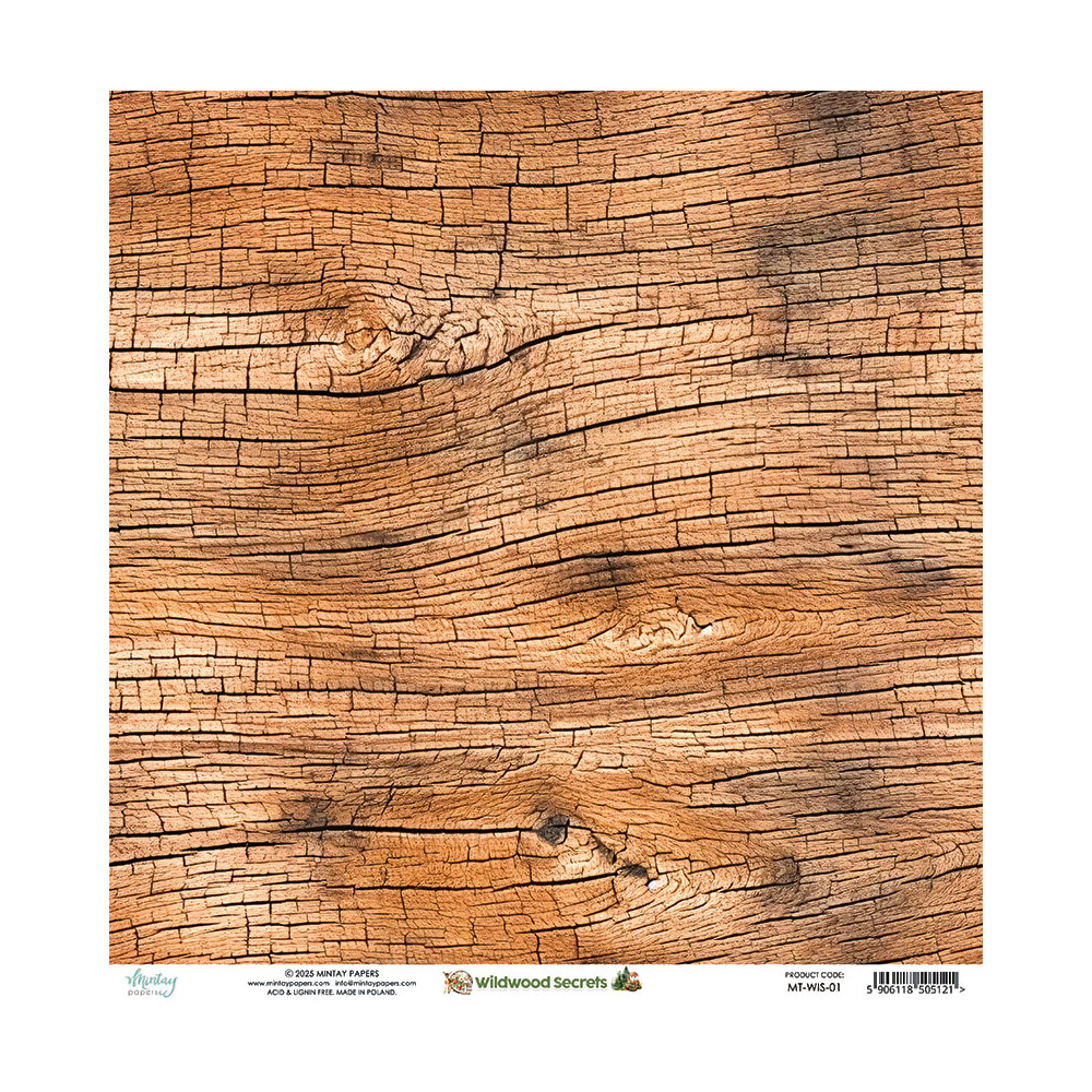Scrapbooking paper 30,5 x 30,5 cm - Mintay - Wildwood Secrets 01