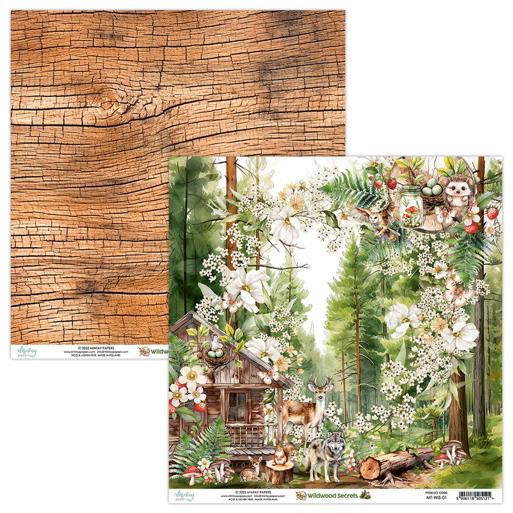 Zestaw papierów do scrapbookingu 30,5 x 30,5 cm - Mintay - Wildwood Secrets