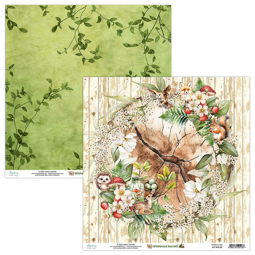 Zestaw papierów do scrapbookingu 15,2 x 15,2 cm - Mintay - Wildwood Secrets