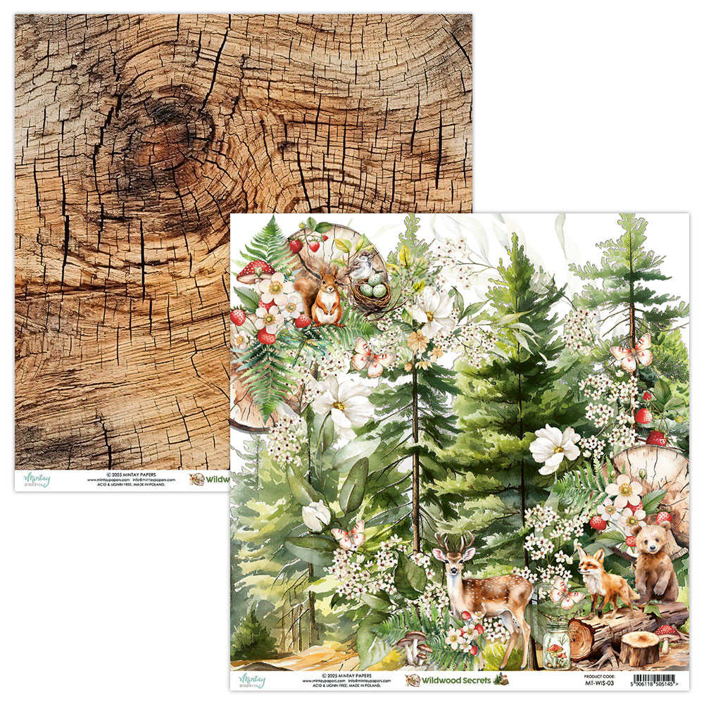 Zestaw papierów do scrapbookingu 15,2 x 15,2 cm - Mintay - Wildwood Secrets