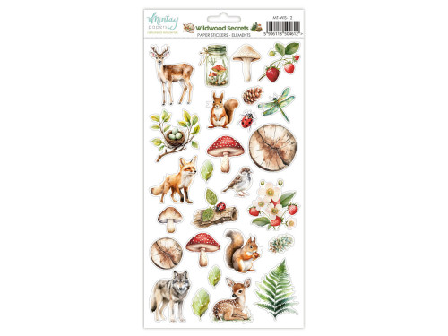 Set of paper stickers 15,2 x 20,3 cm - Mintay - Wildwood Secrets