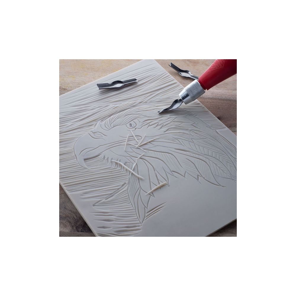 Płyty do linorytu SoftCut - Essdee - gumowe, 75 x 75 x 3 mm, 10 szt.