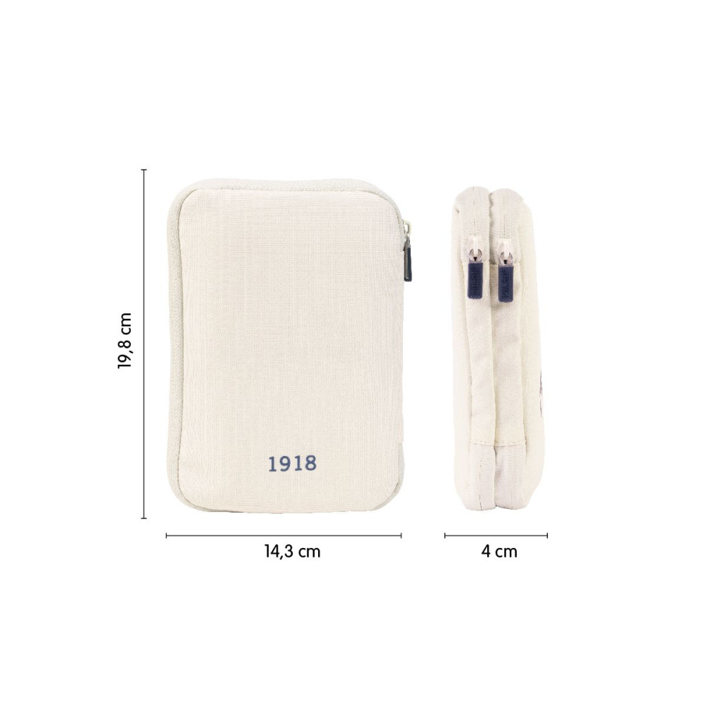 2-Level pencil case with supplies 430 - Milan - beige