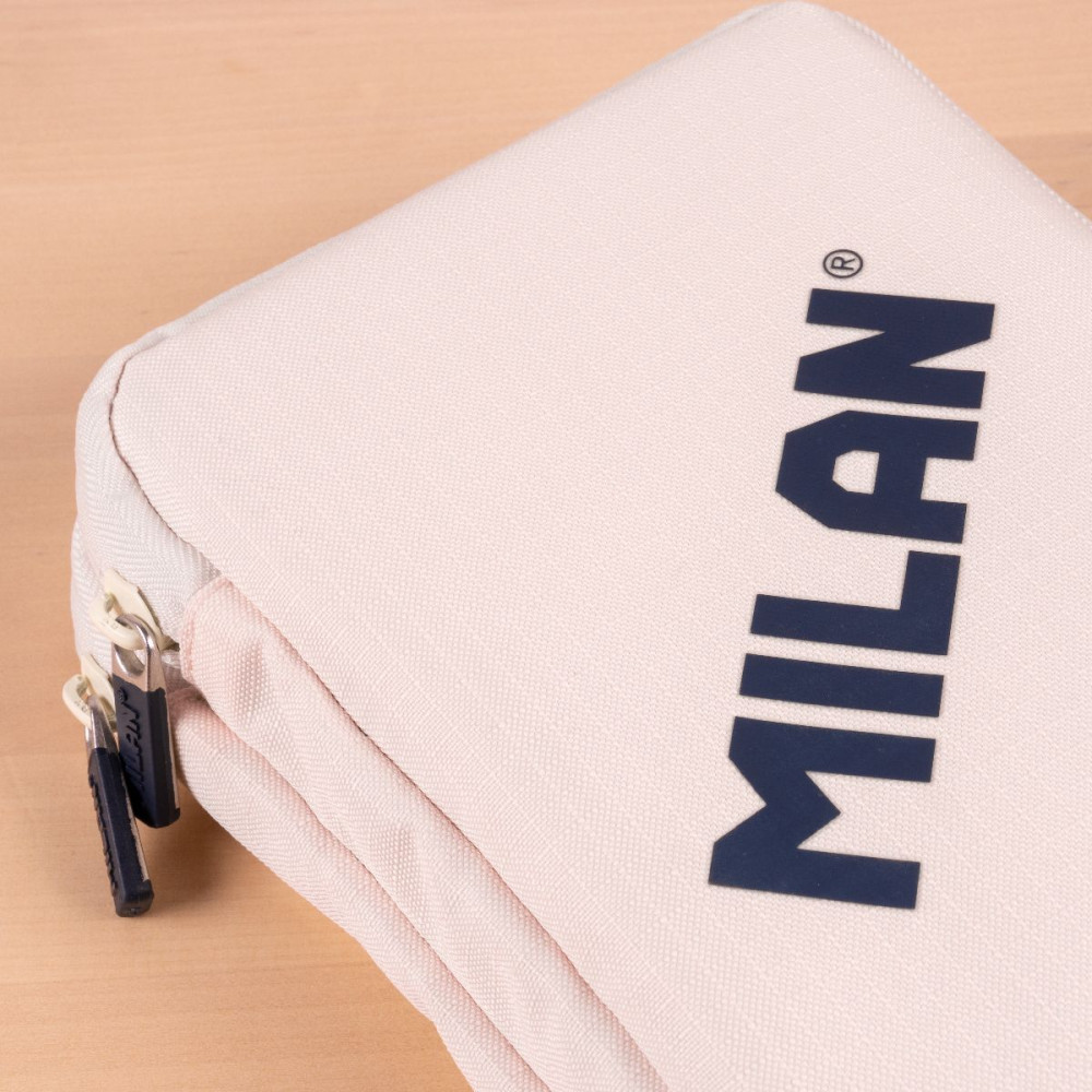 2-Level pencil case with supplies 430 - Milan - beige