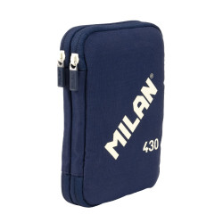 2-Level pencil case with supplies 430 - Milan - navy blue