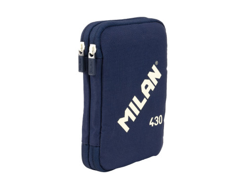 2-Level pencil case with supplies 430 - Milan - navy blue