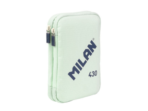 2-Level pencil case with supplies 430 - Milan - green