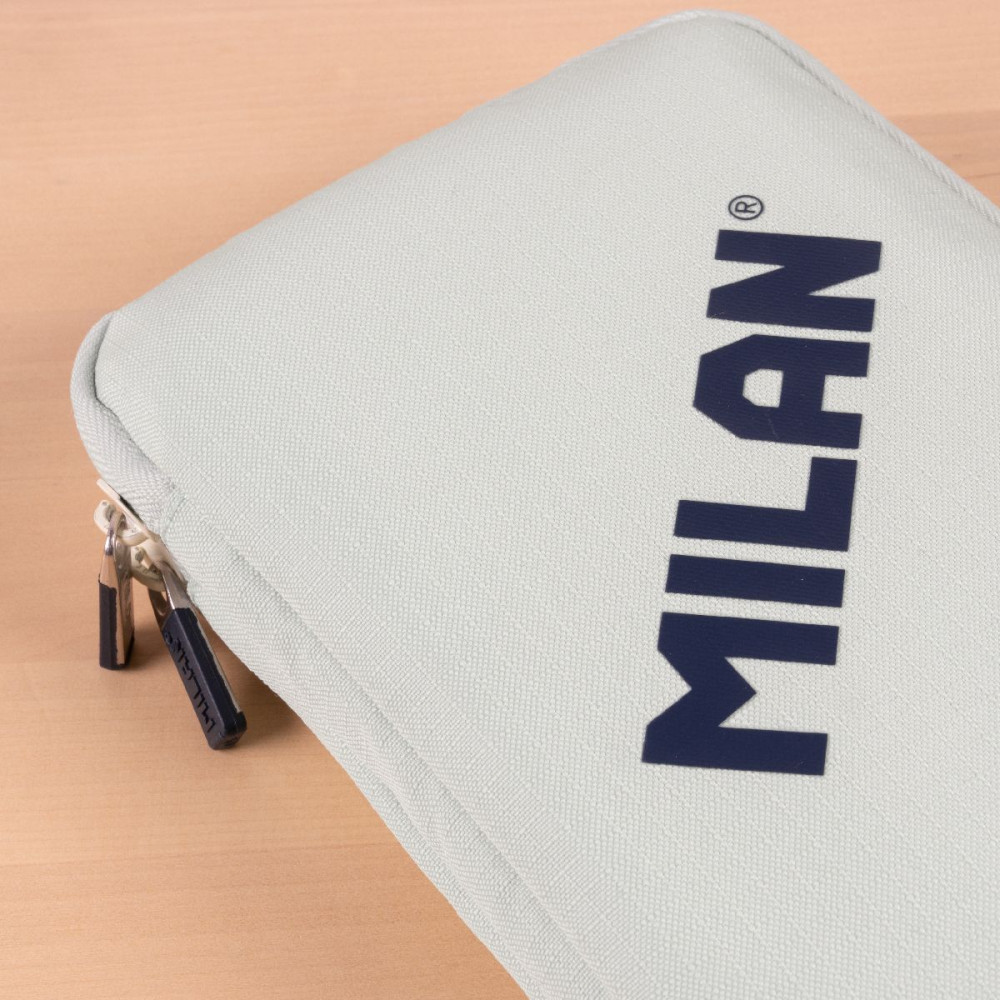 2-Level pencil case with supplies 430 - Milan - green