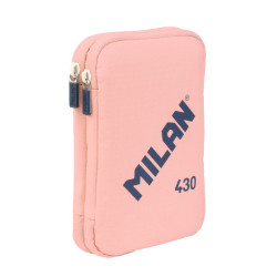 2-Level pencil case with supplies 430 - Milan - pink