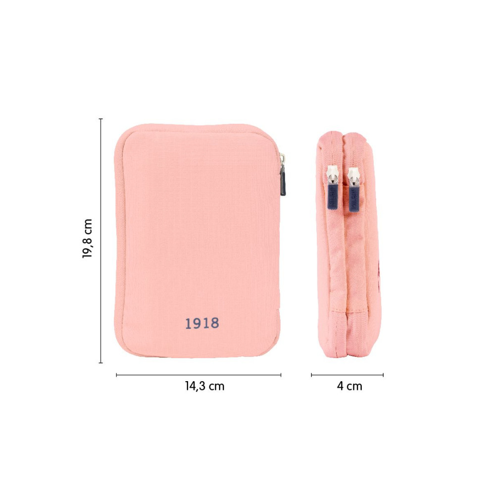 2-Level pencil case with supplies 430 - Milan - pink