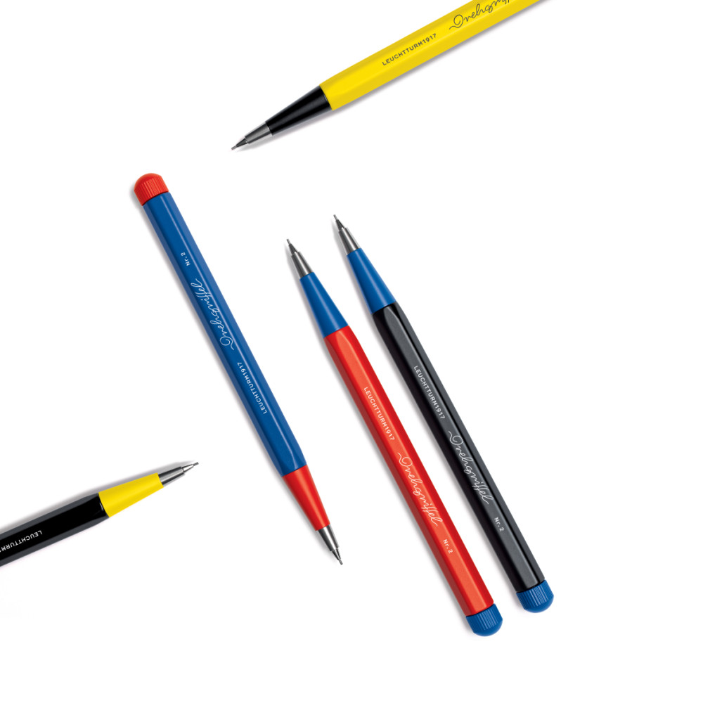 Ołówek Drehgriffel Nr. 2 Bauhaus - Leuchtturm1917 - Lemon/Black, 0,7 mm, HB
