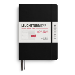 Weekly Planner & Notebook 2025/2026 A5 - Leuchtturm1917 - Black, hardcover
