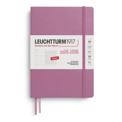 Planer tygodniowy 2025/2026 A5 - Leuchtturm1917 - Dusty Rose, twarda okładka