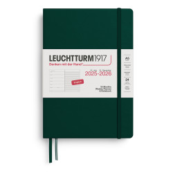Planer tygodniowy 2025/2026 A5 - Leuchtturm1917 - Forest Green, twarda okładka