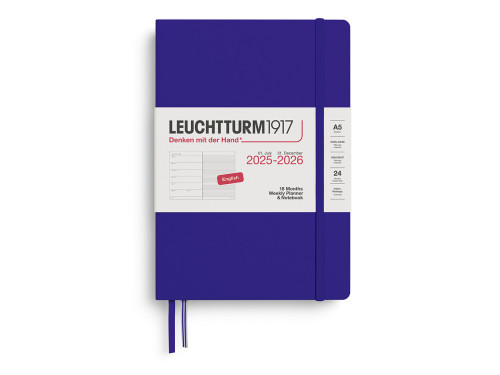 Weekly Planner & Notebook 2025/2026 A5 - Leuchtturm1917 - Ink, hardcover