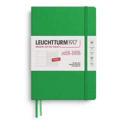 Weekly Planner & Notebook 2025/2026 A5 - Leuchtturm1917 - Spring Leaf, hardcover