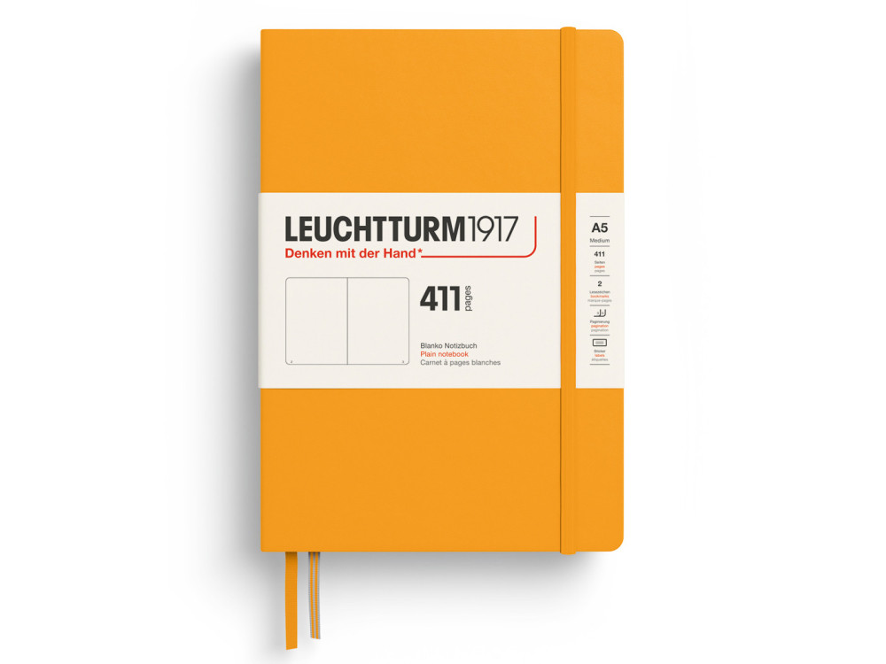 Plain Notebook 411 A5 - Leuchtturm1917 - Rising Sun, hardcover, 80g/m2