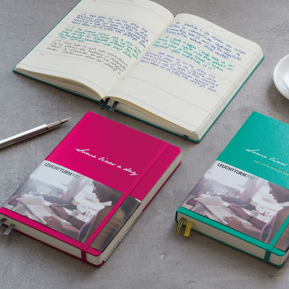 The 5 year memory book, Some lines a day A5 - Leuchtturm1917 - Forest Green, hard cover