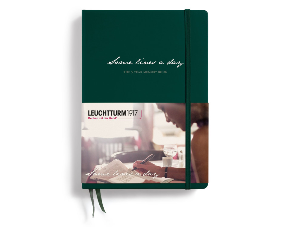 The 5 year memory book, Some lines a day A5 - Leuchtturm1917 - Forest Green, hard cover