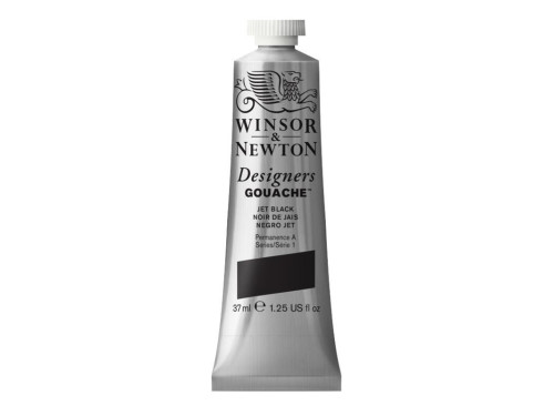 Farba gwasz Designers Gouache - Winsor & Newton - Jet Black, 37 ml