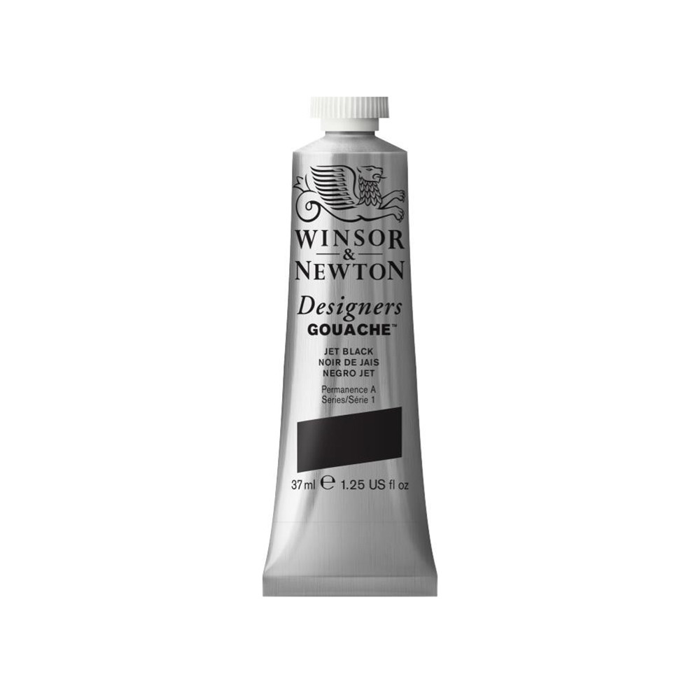 Farba gwasz Designers Gouache - Winsor & Newton - Jet Black, 37 ml