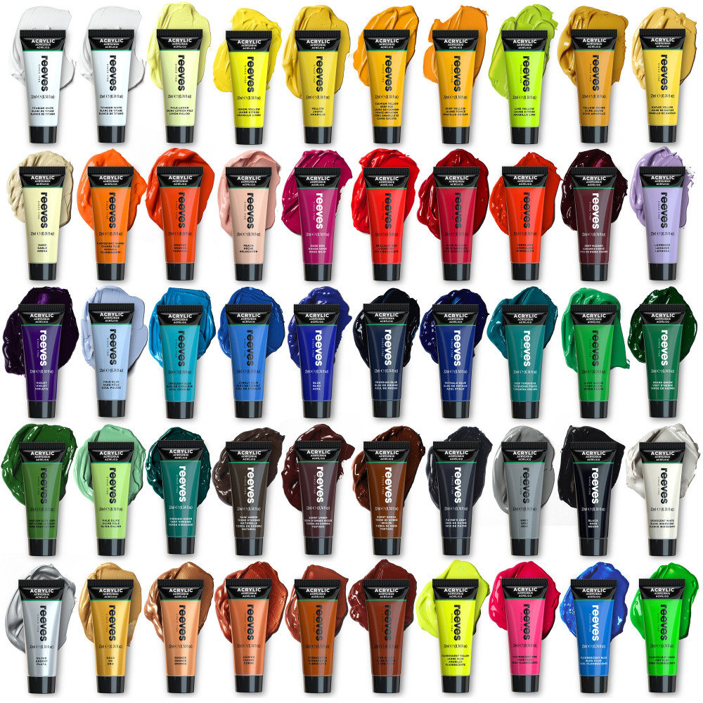 Set of acrylic paints - Reeves - 50 x 22 ml