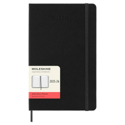 Kalendarz dzienny 2025/2026 L - Moleskine - Black, twarda okładka