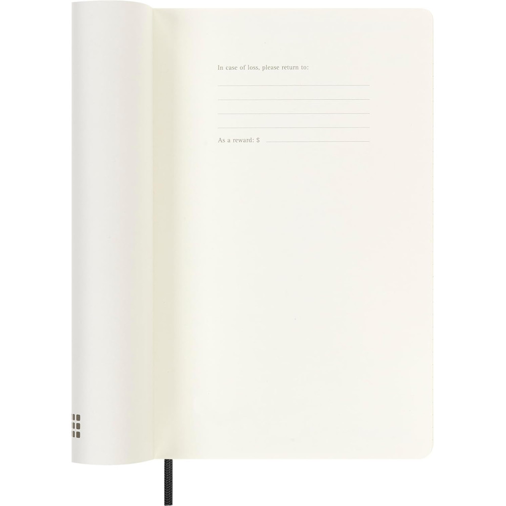 Kalendarz dzienny 2025/2026 L - Moleskine - Black, miękka okładka