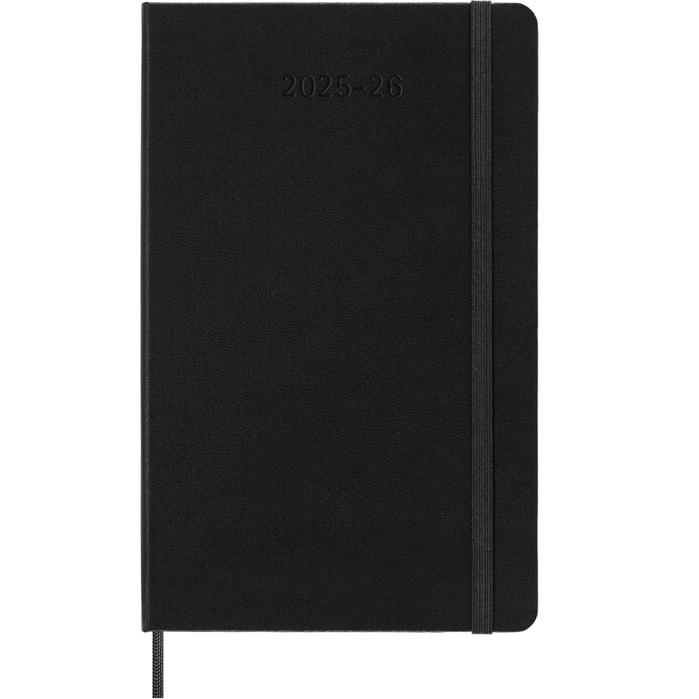 Weekly planner 2025/2026 L - Moleskine - Black, hard cover