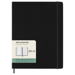 Weekly planner 2025/2026 XL - Moleskine - Black, hard cover