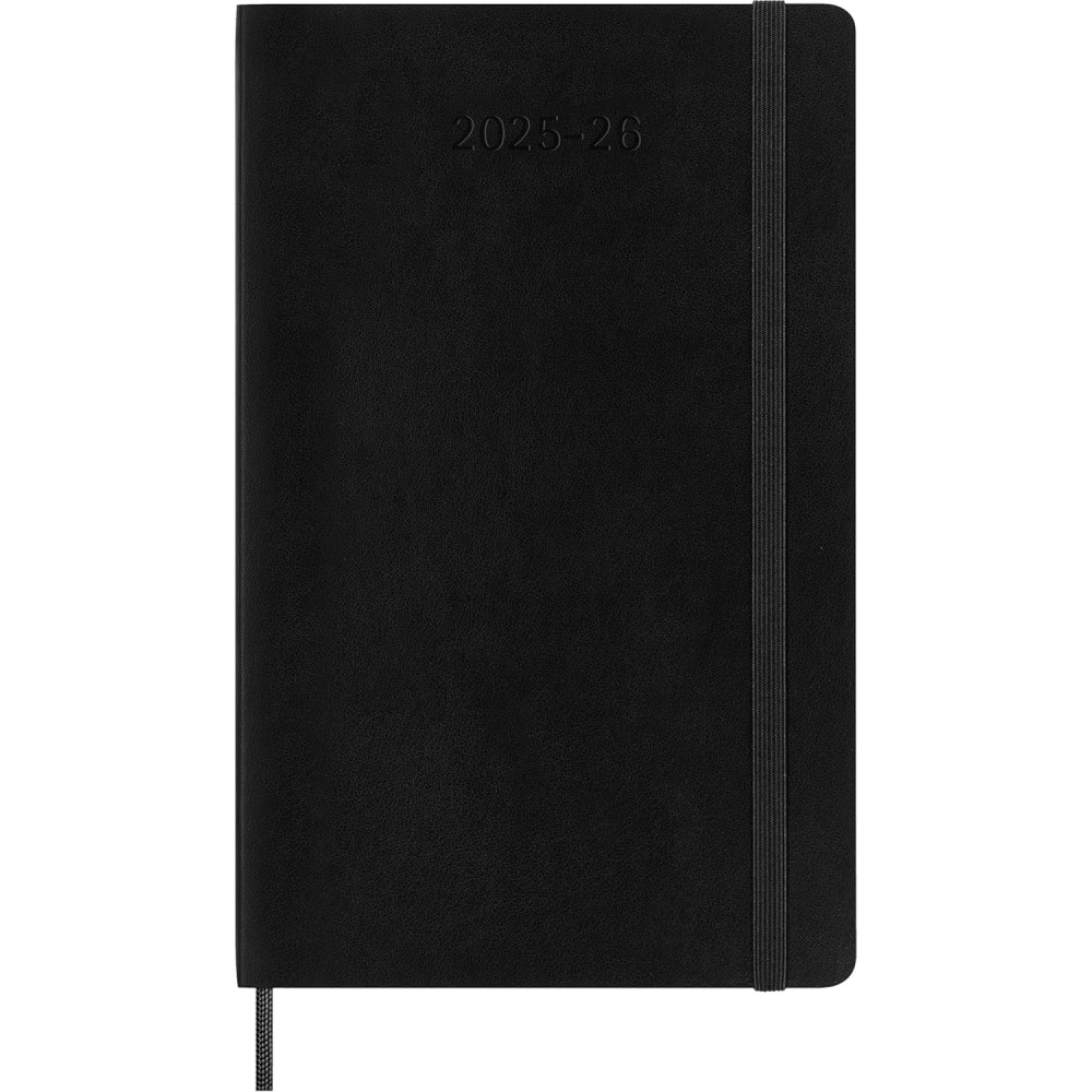 Kalendarz tygodniowy 2025/2026 L - Moleskine - Black, miękka okładka