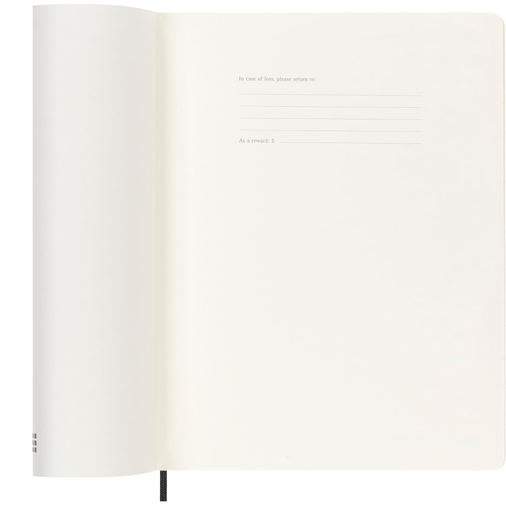 Kalendarz tygodniowy 2025/2026 XL - Moleskine - Black, miękka okładka