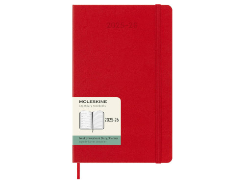 Weekly planner 2025/2026 L - Moleskine - Scarlet Red hard cover
