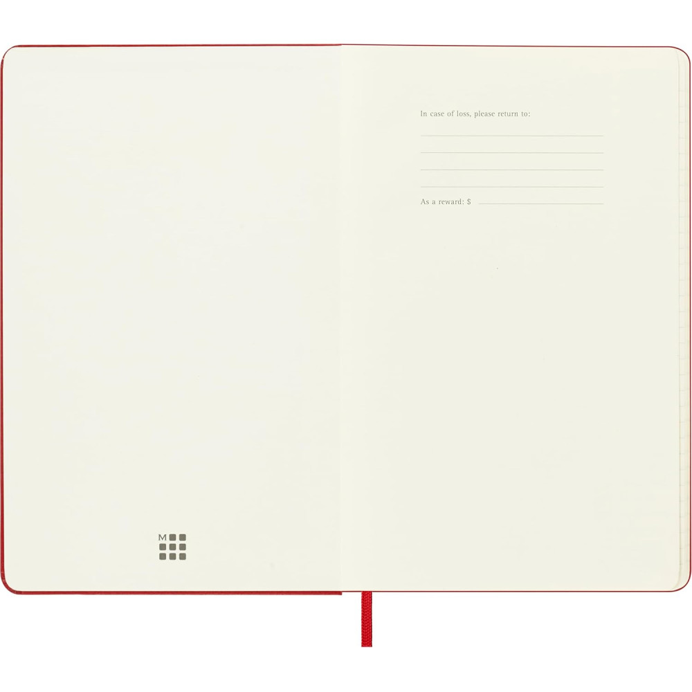Kalendarz tygodniowy 2025/2026 L - Moleskine - Scarlet Red, twarda okładka