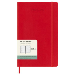 Weekly planner 2025/2026 L - Moleskine - Scarlet Red, soft cover
