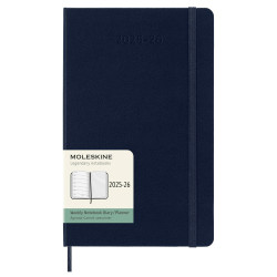 Kalendarz tygodniowy 2025/2026 L - Moleskine - Sapphire Blue, twarda okładka