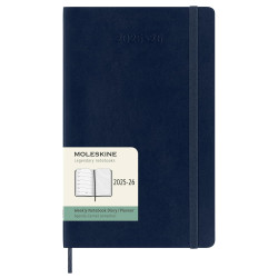 Kalendarz tygodniowy 2025/2026 L - Moleskine - Sapphire Blue, miękka okładka