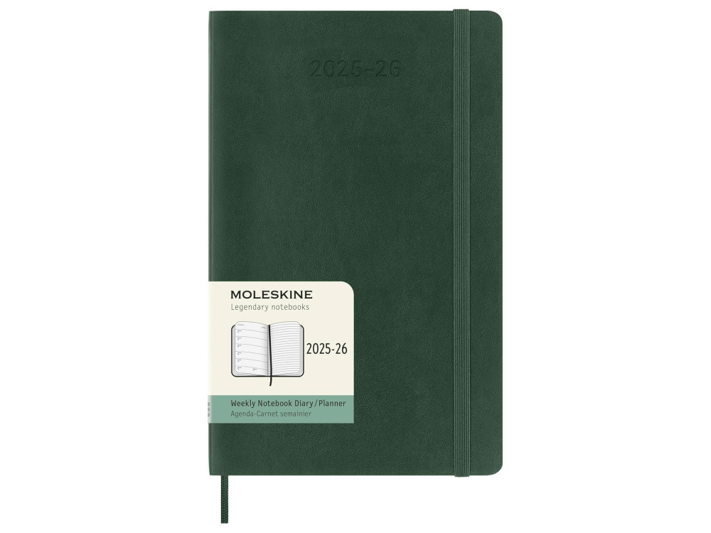 Weekly planner 2025/2026 L - Moleskine - Myrtle Green, soft cover