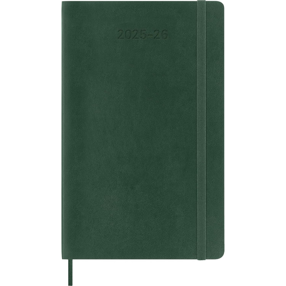 Kalendarz tygodniowy 2025/2026 L - Moleskine - Myrtle Green, miękka okładka