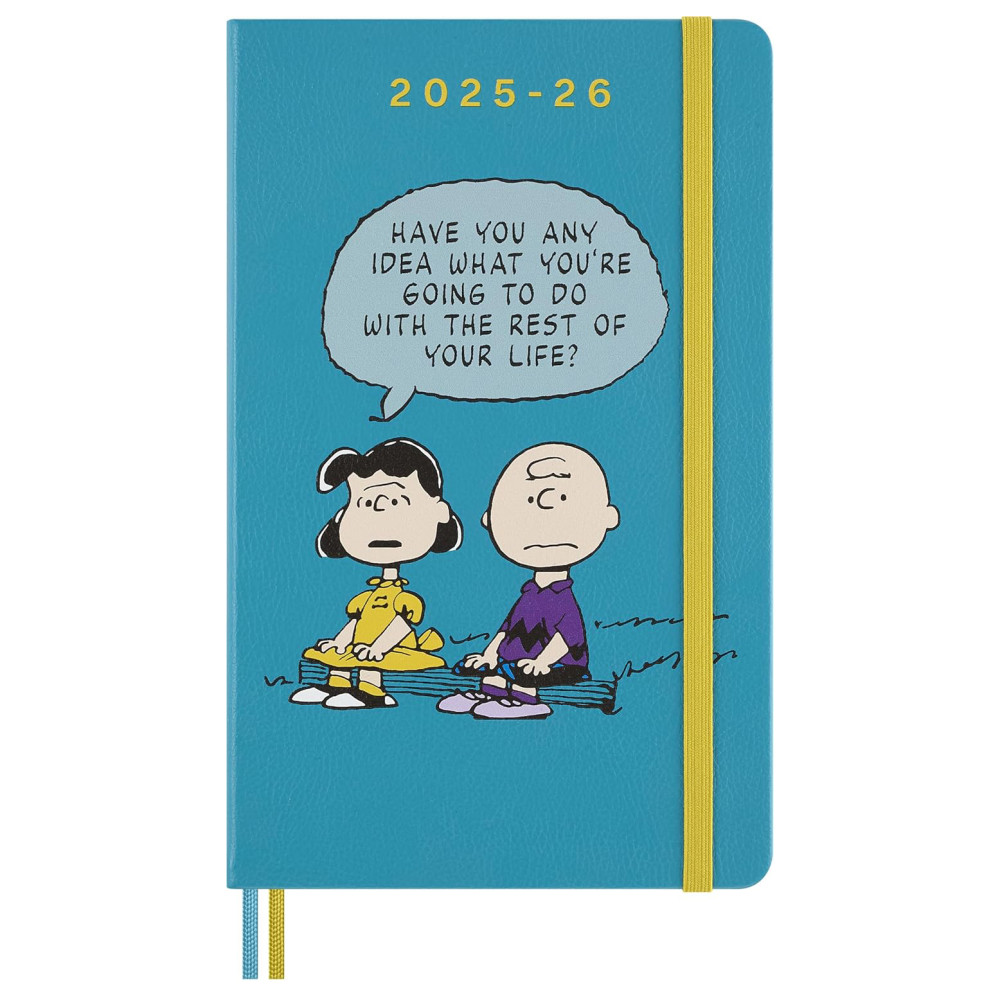 Kalendarz tygodniowy 2025/2026 Peanuts Charlie & Lucy L - Moleskine - twarda okładka