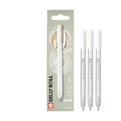 Set of Gelly Roll Classic Gel pens - Sakura - White, 0,40 mm, 3 pcs.