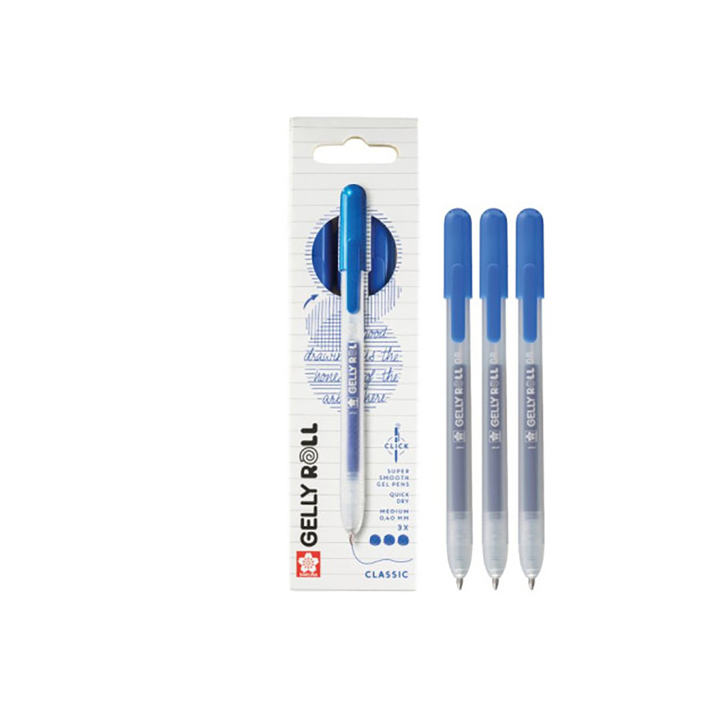 Set of Gelly Roll Classic Gel pens - Sakura - Blue, 0,40 mm, 3 pcs.