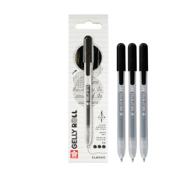 Set of Gelly Roll Classic Gel pens - Sakura - Black, 0,40 mm, 3 pcs.