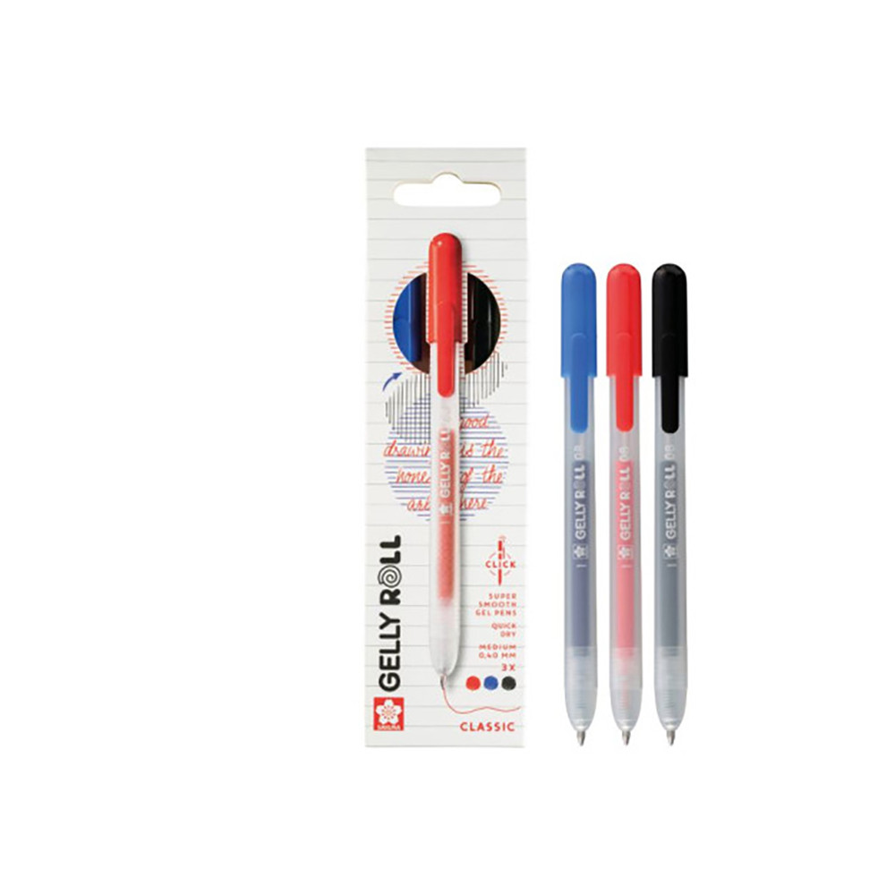 Set of Gelly Roll Classic Gel pens - Sakura - 0,40 mm, 3 pcs.